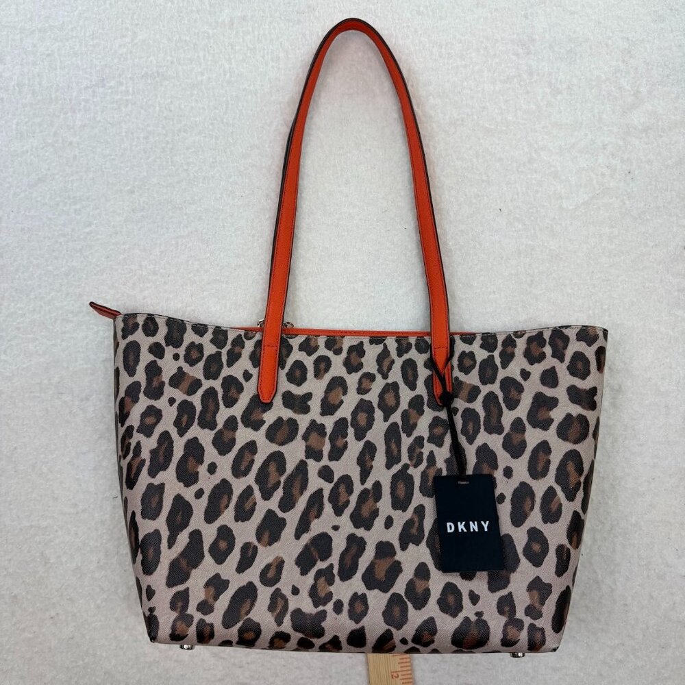 New DKNY Tote Bag Purse Bryant Park LG Leo R14AQQ87 Cheetah Leopard Animal Print - Picture 3 of 7